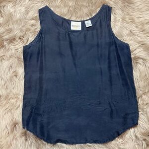 JR Bentley 100% Silk Vintage Navy Layering Tank